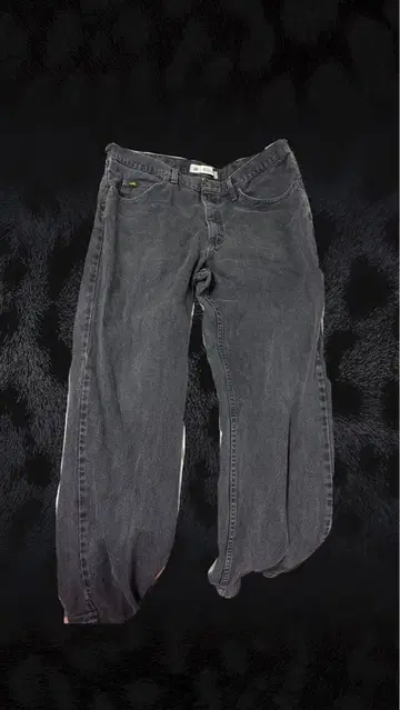 Lee 그레이 데님 스트레이트 팬츠