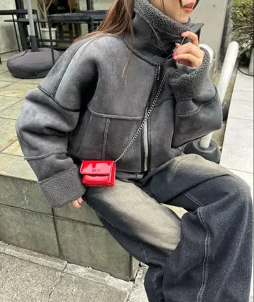 W.W.G 리메이크라이크 숏 무스탕 자켓