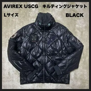 [ USED ] AVIREX USCG 퀼팅 자켓 사이즈 L 블랙