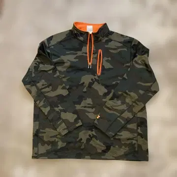 카모플라쥬 패턴 러셀 하프 지퍼 플리스 자켓 XL 충전솜