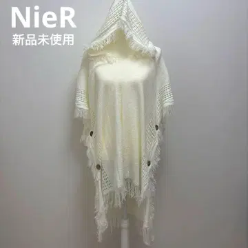 [ NieR ] 후드 부착 니트 판초