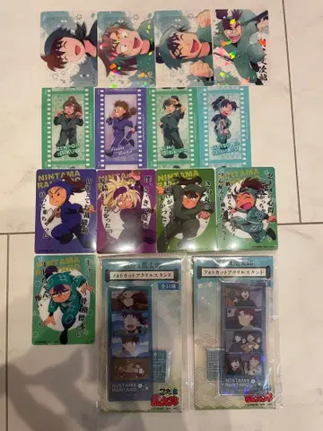 닌타마 란타로 카드 세트 13장 사진 스탠드
