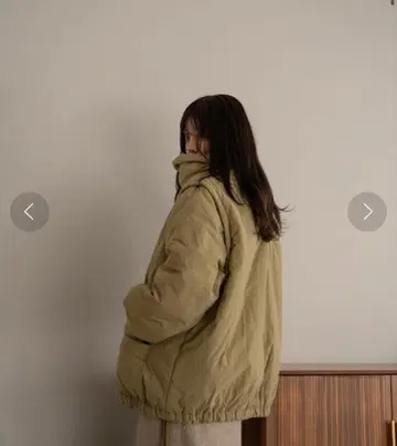 mideal 패딩 블루종 다운 자켓 카키