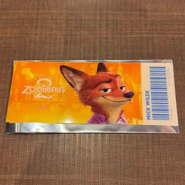 주토피아2 오마이카페 특전 오리지널 티켓풍 클리어 카드 닉