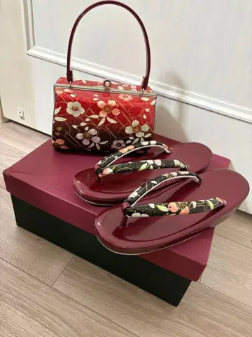 [당일 발송] 성인식 일본 나막신/백 세트