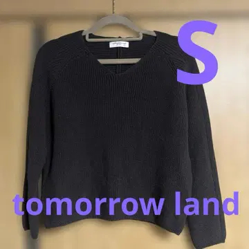 tomorrow land 다크 그레이 V넥 니트 스웨터 S
