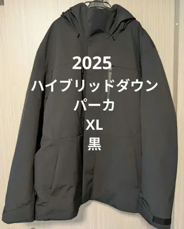 하이브리드 다운 후드티 XL 블랙