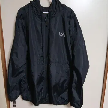 VA 블랙 나일론 자켓 후드 부착
