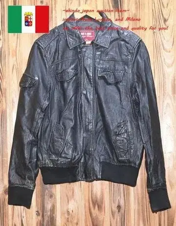 Jack & Jones 잭 블랙 가죽 자켓 일본 사이즈 L~XL