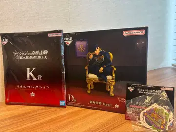 죠죠 제일복권 히가시카타 죠스케 피규어, 타월, 스티커 세트 WORLD