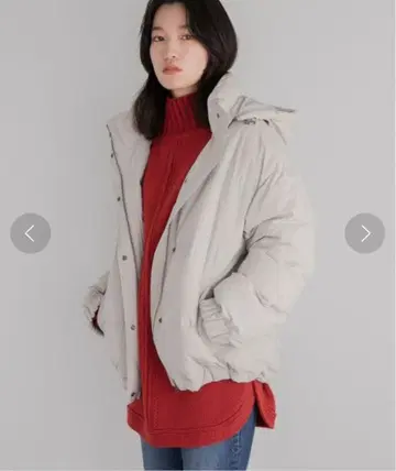 로리즈팜 에어 써멀 후드 자켓 에크루 프리