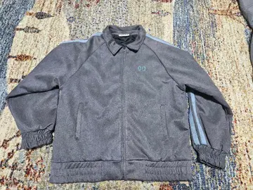 SPINNS 트랙 자켓 페이크 스웨이드 블루종 그레이 Y2K