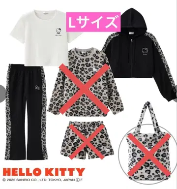 시마무라 헬로키티 해피백 여성용 레오파드 무늬 L