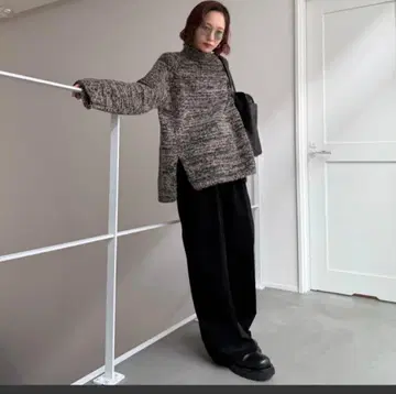 CFT. 하이넥 mix 몰 니트/베이지 mix