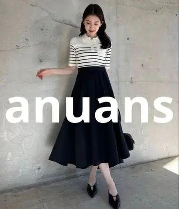 새상품급 anuans 반팔 원피스 SMALL 블랙 여성용