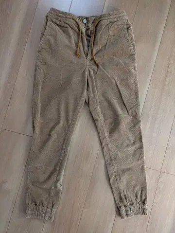 코듀로이 조거 팬츠 베이지