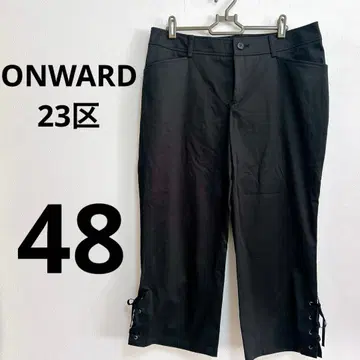 23구 블랙 슬랙스 [ 48 ] 온워드 블랙 리본 캐주얼