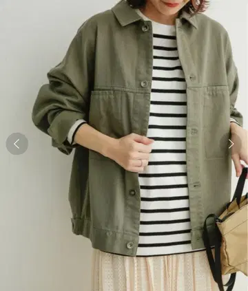 URBAN RESEARCH DOORS 코튼 트윌 돌먼 자켓 카키