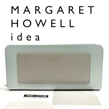 마가렛호웰 아이디어 벤자민 포켓 라운드 지퍼 장지갑 파랑