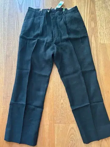 PAPAS 린넨 100% 팬츠 블랙 XL