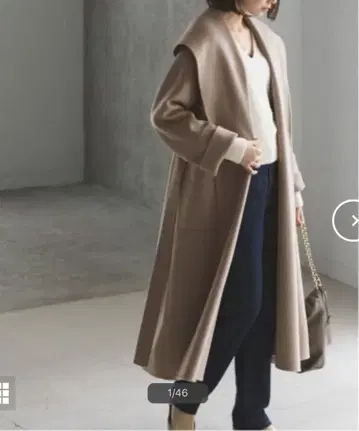 [ NOBLE ] Super160s 리버 와이드 칼라 코트