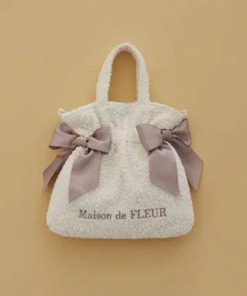 Maison de FLEUR 보아 더블 리본 2Way 토트백 아이보리