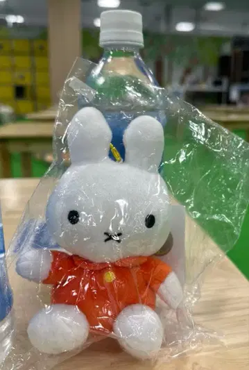 미피 봉제 인형 오렌지 컬러 택 포함