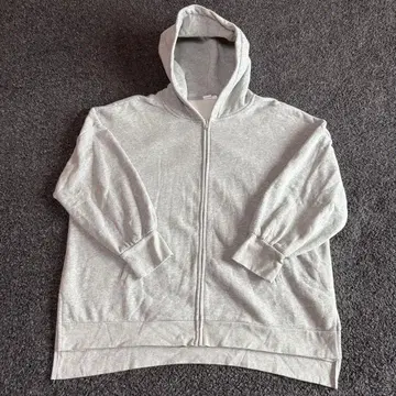GAP 그레이 후드 부착 풀 집업 후드티 L 사이즈