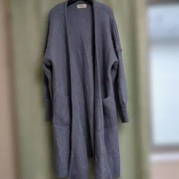 BEAMS HEART 블루 그레이 롱 가디건