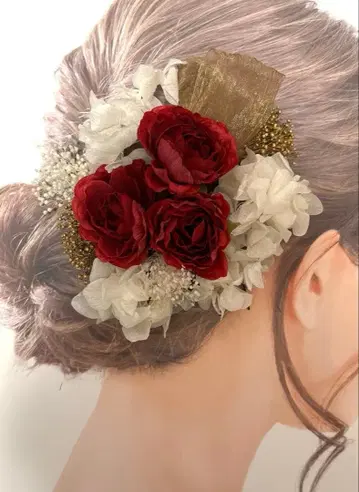 성인식 졸업식 시치고산 사전 촬영 머리 장식