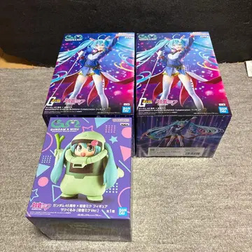 건담 x 하츠네 미쿠 피규어 3종 세트