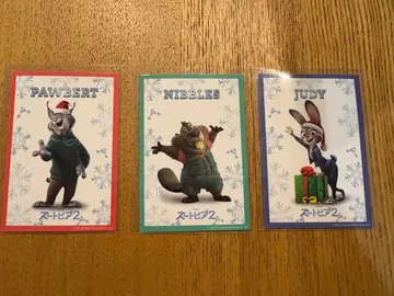 영화 혜택 주토피아2 크리스마스 캐릭터 카드 세트 3종