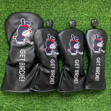 [새상품] 4세트 도라에몽 골프클럽 헤드커버 1+FW+FW+UT 블랙