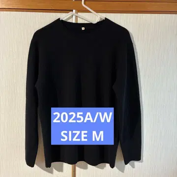 무인양품 MUJI labo 야크 하찌 크루넥 스웨터 블랙