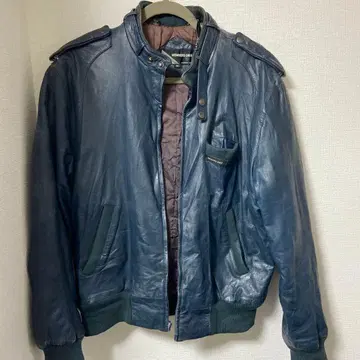 MEMBERS ONLY 네이비 가죽 자켓 40