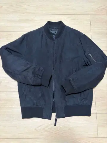 UNIQLO 유니클로 MA-1 자켓 벨로아 원단 블랙 사이즈 L