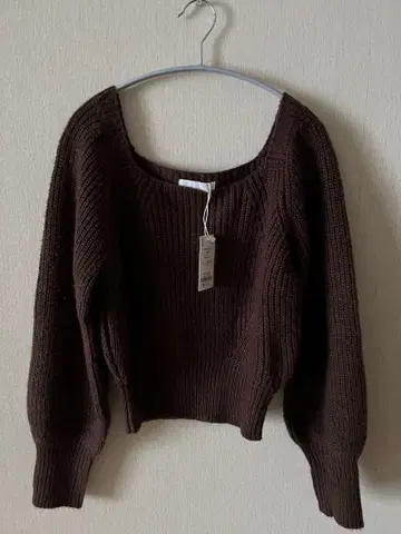 브라운 니트 스웨터 원사이즈