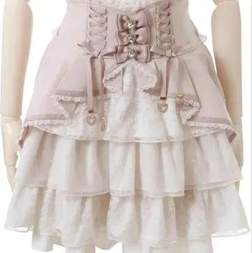 LIZLISA 프론트 카슈쿨 스커트 핑크