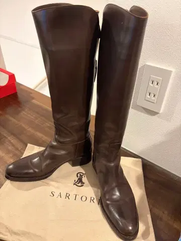 SARTORE 다크 브라운 롱 부츠