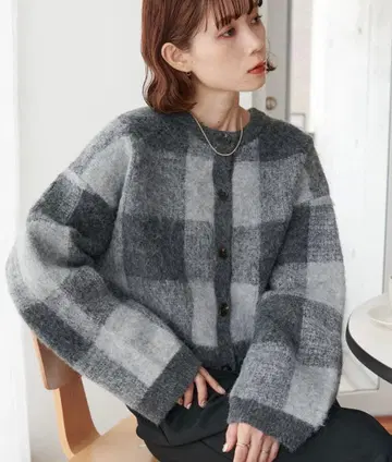 DISCOAT 전후 2WAY 체크 풀오버