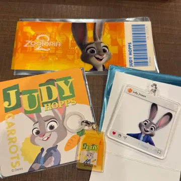 주토피아2 오마이카페 메지루시 클리어 티켓 아크릴 키링 주디