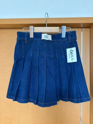 common gull products 데님 블루 플리츠 스커트