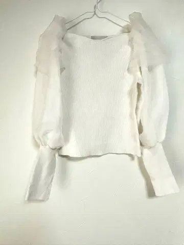 CELFOAD 시어 슬리브 니트 풀오버 36