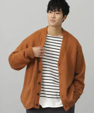 BEAMS HEART / 샤기 빅 가디건