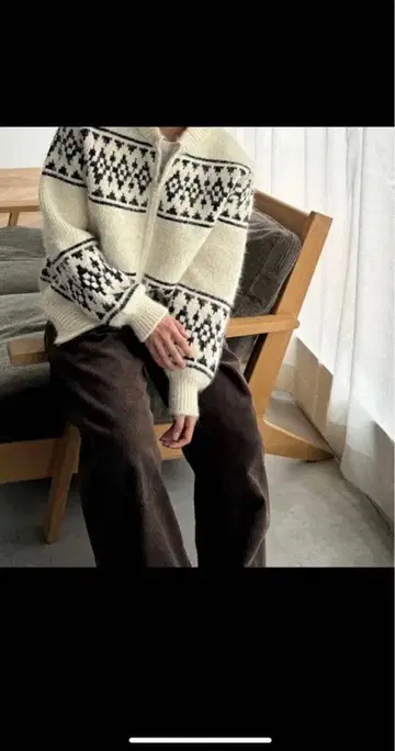 이번 시즌 신상 캐널진 노르딕 지퍼 가디건