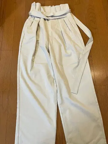 STYLE MAKER 화이트 와이드 팬츠