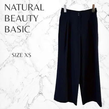 내추럴 뷰티 베이직 깔끔한 작은 사이즈 와이드 팬츠 XS