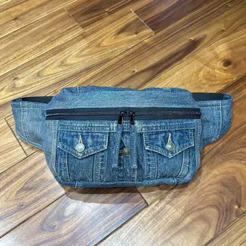 남녀 공용 바디백 데님 리메이크 마더백 웨스트 파우치