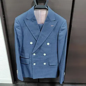 타카큐 네이비 더블 브레스트 비즈니스 정장