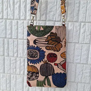 감물 염색 원단 숄더백